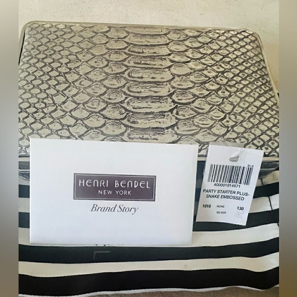 Henri Bendel Party Box - Python - Silver - NWT - Picture 4 of 5